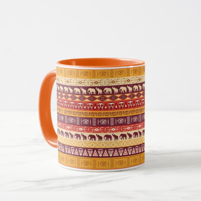 Afrikanisches Muster Tasse (Vorderseite Links)