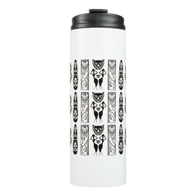 Afrikanisches Muster Thermosbecher (Vorderseite)