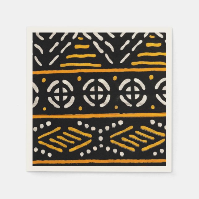 Afrikanisches Musterpapier Napkins Serviette (Vorderseite)
