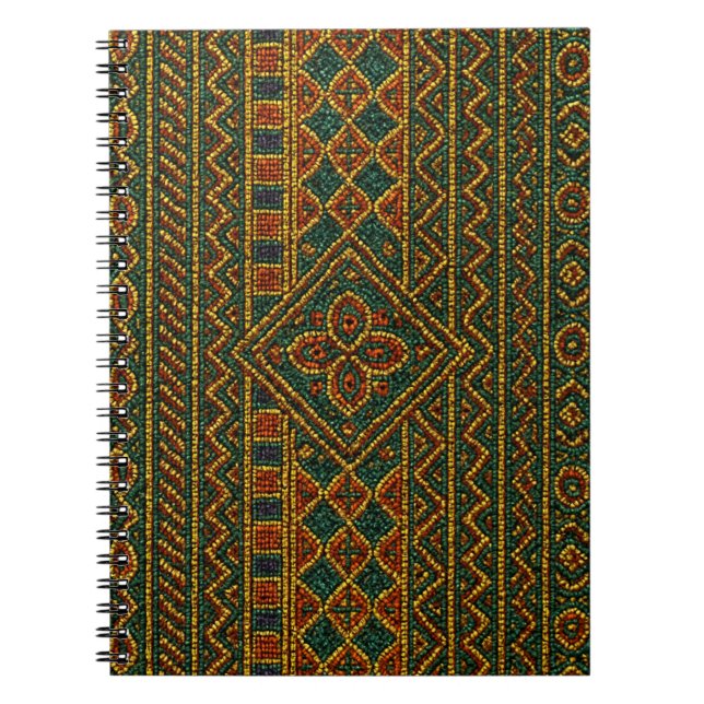 Afrikanisches Notizbuch Perlen-Kente Notizblock (Vorderseite)