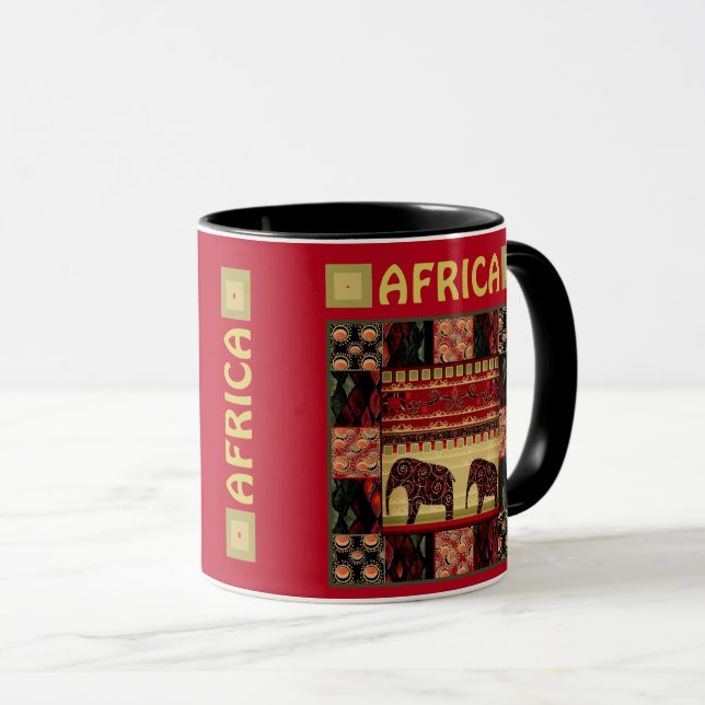 Afrikanisches Patchwork  Tasse (VorderseiteRechts)