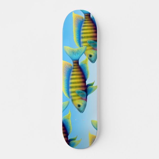Afrikanisches Pfaucichlid-Fisch-Skateboard Skateboard (Vorne)