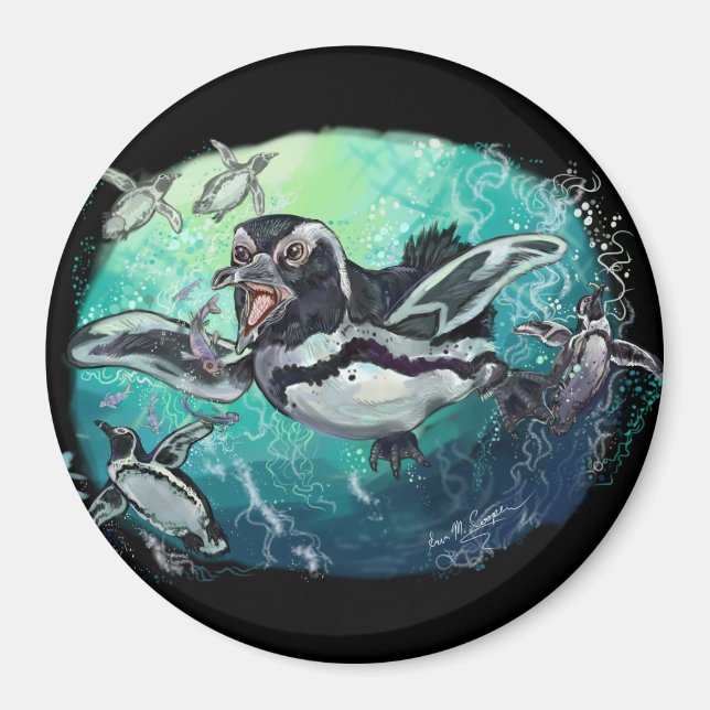Afrikanisches Pinguinfischfest Magnet (Vorne)