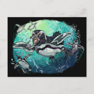 Afrikanisches Pinguinfischfest Postkarte
