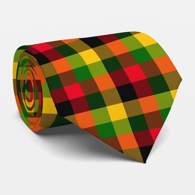 Afrikanisches Rasta-Reggae-Farben Karo-Muster-Desi Krawatte (Von Creator hochgeladen)