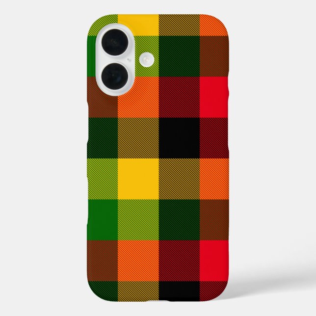 Afrikanisches Rasta-Reggae-Farben Karomuster Desig Case-Mate iPhone Hülle (Rückseite)
