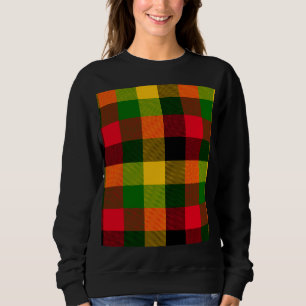 Afrikanisches Rasta-Reggae-Farben Karomuster Desig Sweatshirt