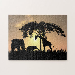 Afrikanisches Safari-Puzzlespiel Puzzle