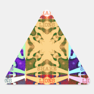 Afrikanisches Schachbrettmuster - Kunstkultur Dreieckiger Aufkleber