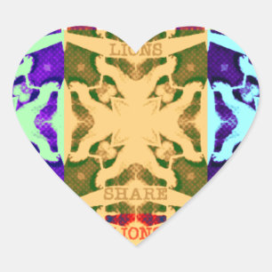 Afrikanisches Schachbrettmuster - Kunstkultur Herz-Aufkleber