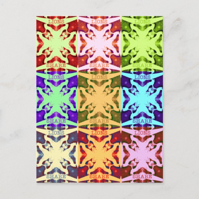 Afrikanisches Schachbrettmuster - Kunstkultur Postkarte (Vorderseite)