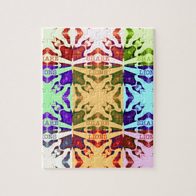 Afrikanisches Schachbrettmuster - Kunstkultur Puzzle (Vertikal)