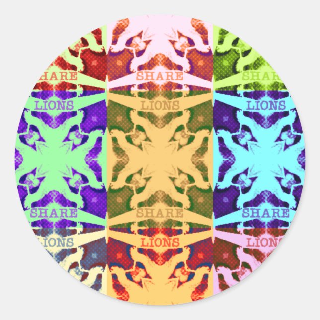 Afrikanisches Schachbrettmuster - Kunstkultur Runder Aufkleber (Vorderseite)