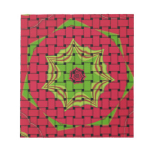 Afrikanisches Schönes gewebtes rotes Design Notizblock