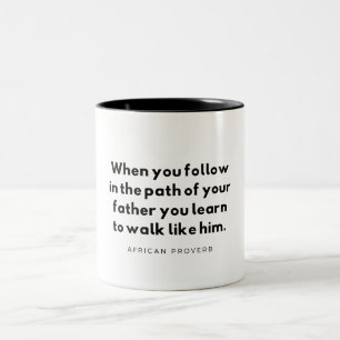 Afrikanisches Sprichwort Zweifarbige Tasse