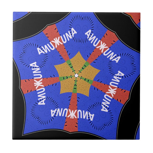 Afrikanisches Stammesdesign: Hakuna Matata Fliese (Vorderseite)