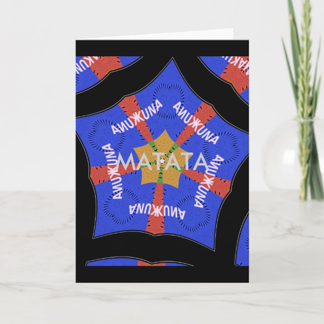 Afrikanisches Stammesdesign: Hakuna Matata Karte (Vorderseite)
