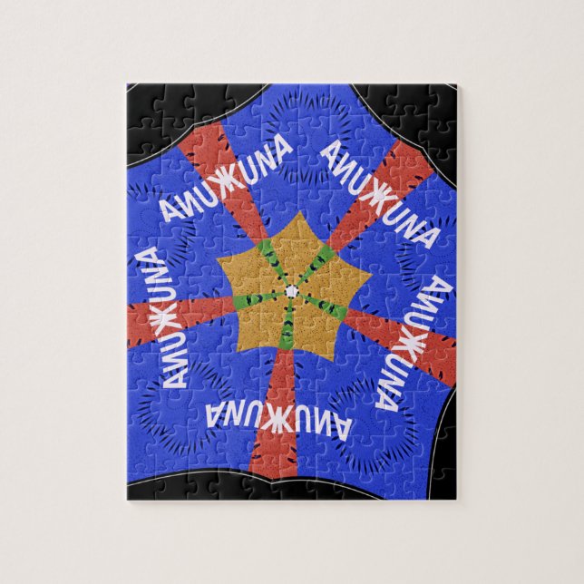 Afrikanisches Stammesdesign: Hakuna Matata Puzzle (Vertikal)