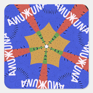Afrikanisches Stammesdesign: Hakuna Matata Quadratischer Aufkleber