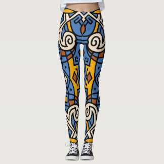 Afrikanisches Stammesmuster Farbenfrohe Muster Bla Leggings