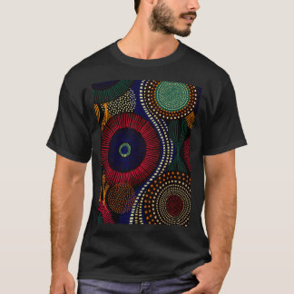 Afrikanisches Stammesmuster in farbenfrohen Tonen T-Shirt