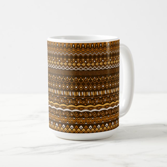 Afrikanisches Stammesmuster Kaffeetasse (VorderseiteRechts)