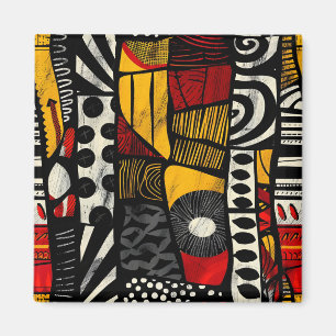 Afrikanisches Stammesmuster-Magnet Magnet