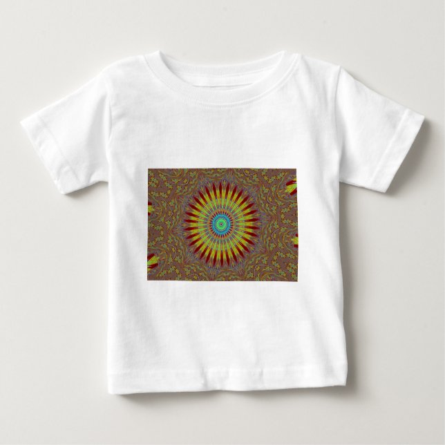 Afrikanisches Stammesmuster mit iranischem Teppich Baby T-shirt (Vorderseite)