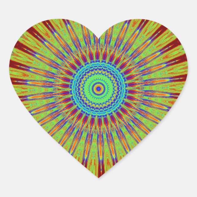 Afrikanisches Stammesmuster mit iranischem Teppich Herz-Aufkleber (Vorderseite)