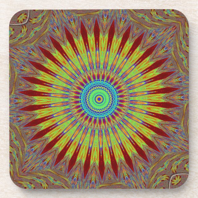 Afrikanisches Stammesmuster mit iranischem Teppich Untersetzer (Vorderseite)