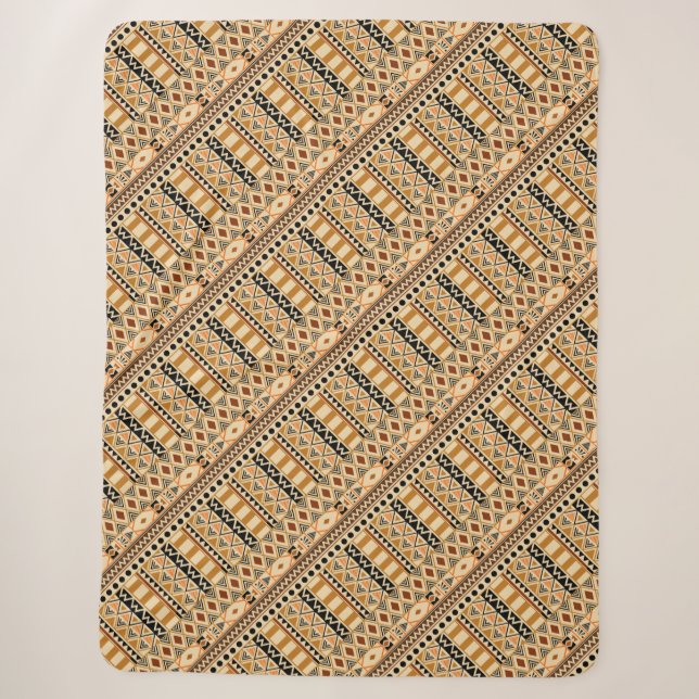 Afrikanisches Stammesmuster Sherpadecke (Vorderseite)