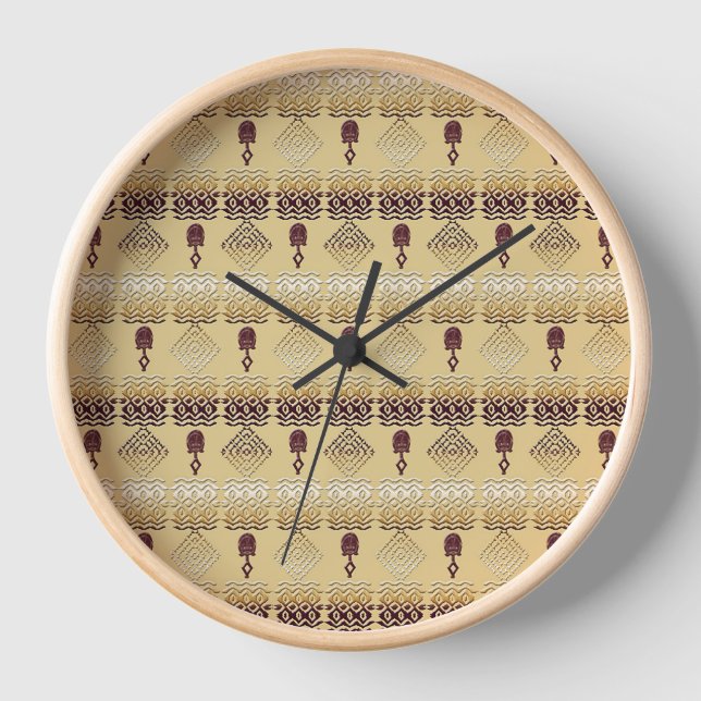afrikanisches Stammesmuster Uhr (Vorderseite)