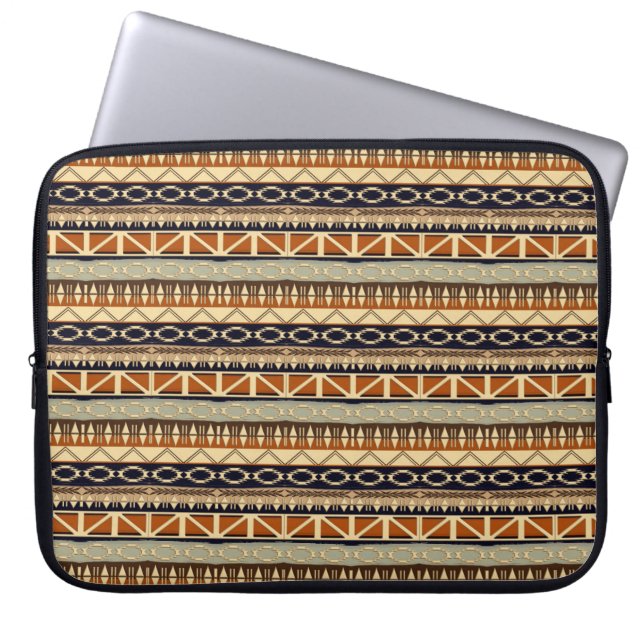 afrikanisches Stammmuster Laptopschutzhülle (Vorderseite)