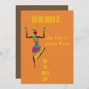 Afrikanisches themed aus Afrika-Party heraus Einladung