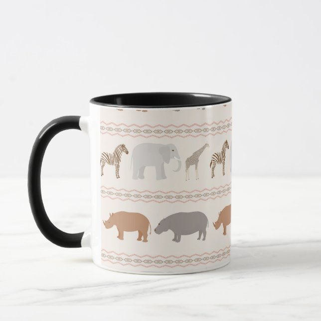 Afrikanisches Tiermuster 1 Tasse (Links)