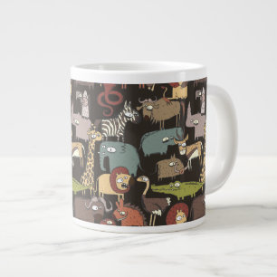 Afrikanisches Tiermuster Jumbo-Tasse