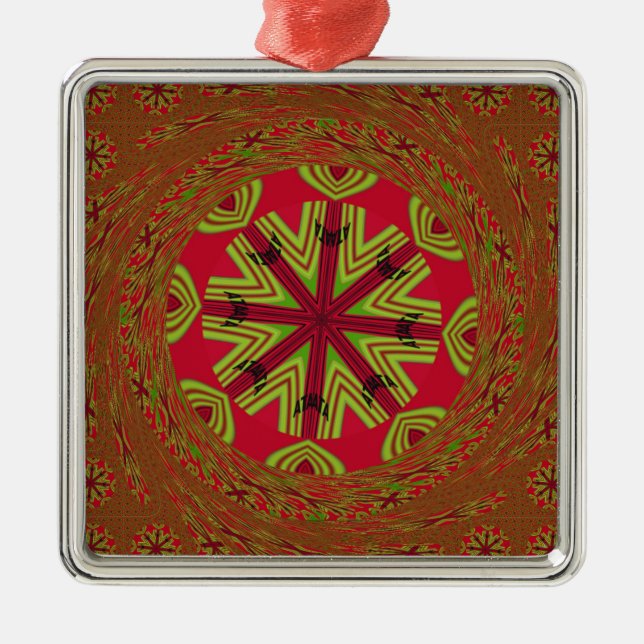 Afrikanisches traditionelles Design Silbernes Ornament (Vorne)