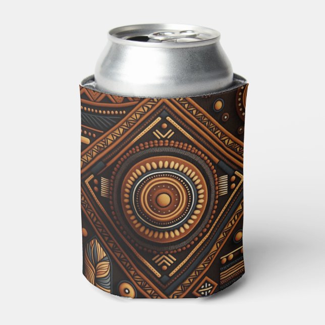 Afrikanisches traditionelles Muster. Ethnisches Af Dosenkühler (Kanne Vorderseite)