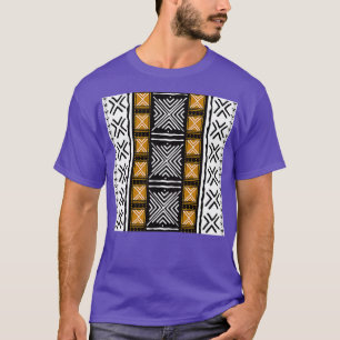 Afrikanisches Tribal-Mud-Tuch-Muster lang T-Shirt