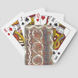 Afrikanisches Vintage traditionelles Ornamentmotiv Spielkarten