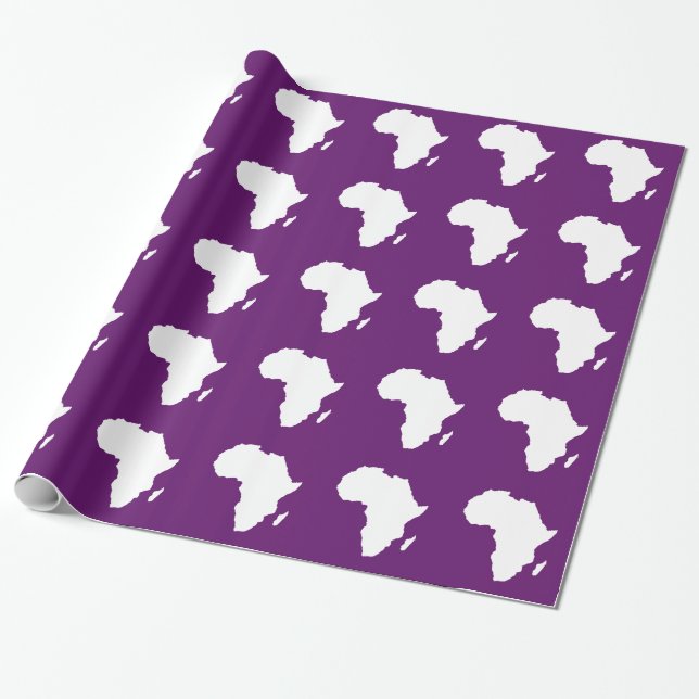 Afrikanisches Violet Audacious Africa Geschenkpapier (Ungerollt)