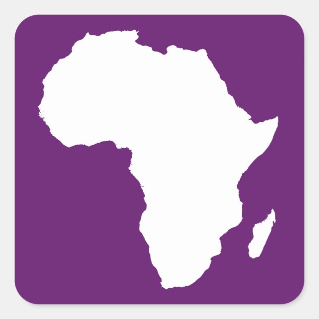 Afrikanisches Violet Audacious Africa Quadratischer Aufkleber (Vorderseite)