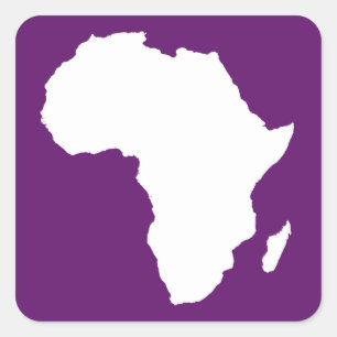 Afrikanisches Violet Audacious Africa Quadratischer Aufkleber