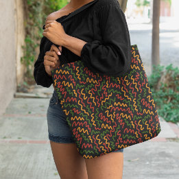 Afrikanisches Wavy Lines Muster