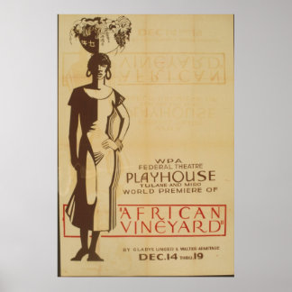 Afrikanisches Weinberg-Debut-Poster Poster