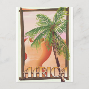 Afrikanisches Wüsten-Reiseposter Postkarte