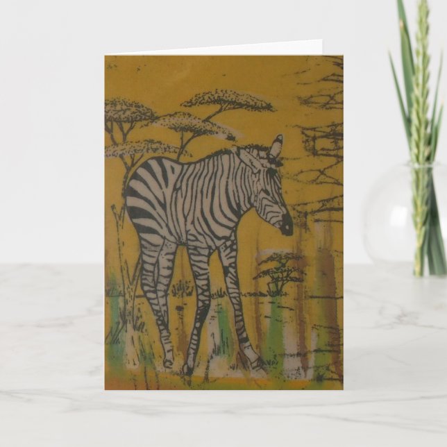 Afrikanisches Zebra Print-Produkt Karte (Vorderseite)