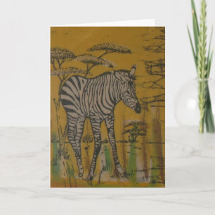 Afrikanisches Zebra Print-Produkt Karte