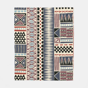 Afrikanisches Zickzack Muster Fleecedecke