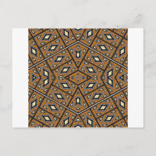 Afrikanisches Ziegel-Kaleidoskop Postkarte